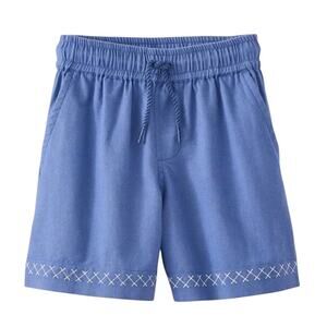 Hanna Andersson Dutch Blue Boys Linen Shorts. Size 5.